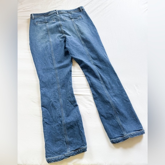 Free People We The Free Curvy Vintage High Rise Flare Jeans Sz 35 - Picture 2 of 7